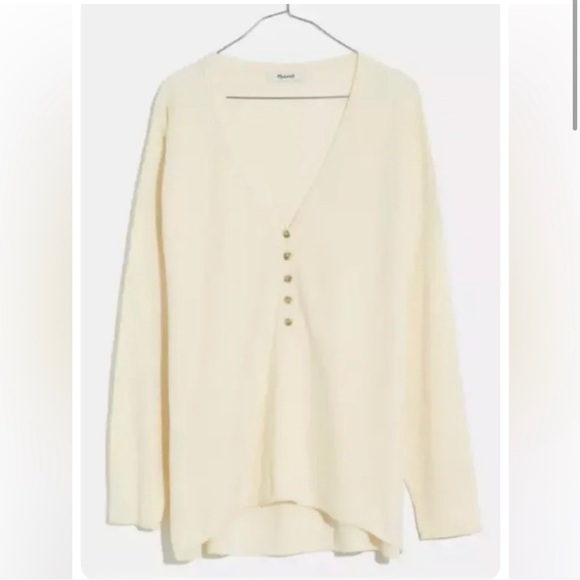 NWT Madewell Asherton waffle knit Henley - Picture 1 of 6